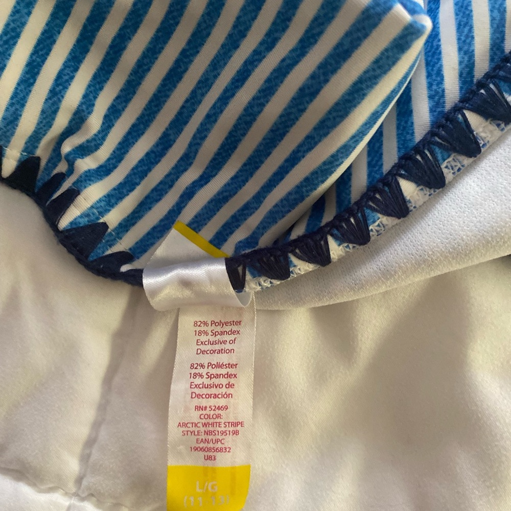 No boundaries bikini bottoms size large blue and white stripes - Picture 5 of 5